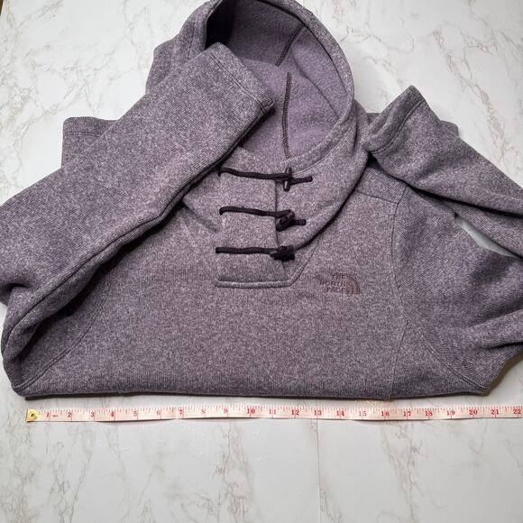 The North Face Womens Crescent Hooded Sweater Size M Heather Purple Fleece - Picture 6 of 9